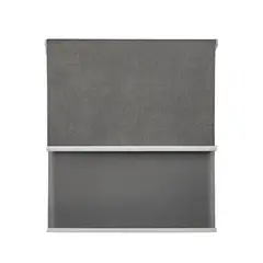 GUIZA - Cortina Roller Blackout Doble 2 Paño 140x200 Con Visillo Gris Oscuro Lino Sin Cenefa