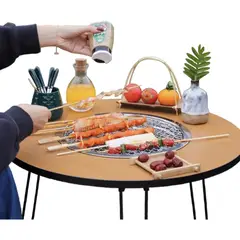 MOVI - MESA PLEGABLE CON PARRILLA PARA TERRAZA JARDIN Y CAMPING