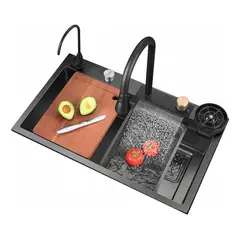 VIDA BUENAS - Combo Lavaplato Empotrado80x45cm Acero Inoxidable Fullequipo