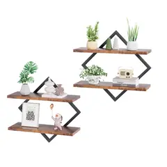 AIZO - Set de Estantes flotantes 4 Nivel(es) 38x13.5x20 cm