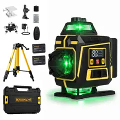 BROOKLYN - Nivel Laser Verde 16 Líneas Autonivelante + Tripode