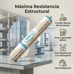 GENERICO - Sellador de Silicona Estructural Transparente ROBO MAX 600ML-1PCS