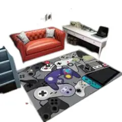 GENERICO - Alfombra Con Diseño Gamer 150x200 Cm