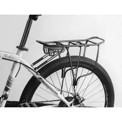 GENERICO - Parrilla Bicicleta Aluminio Freno Disco Y Vbrake Negro