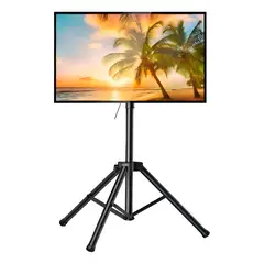 GENERICO - Base Trípode Pedestal Tv 32 A 55 Pulgadas Giratorio 360° Color Negro