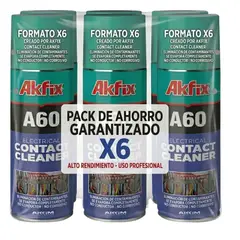 AKFIX - Pack 6 Limpia Contactos Electrico A60 Electronica 200m