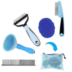 GENERICO - 5 Kit Cepillo Deslanador De Pelo Para Perros Evita Los Nudos BELUG