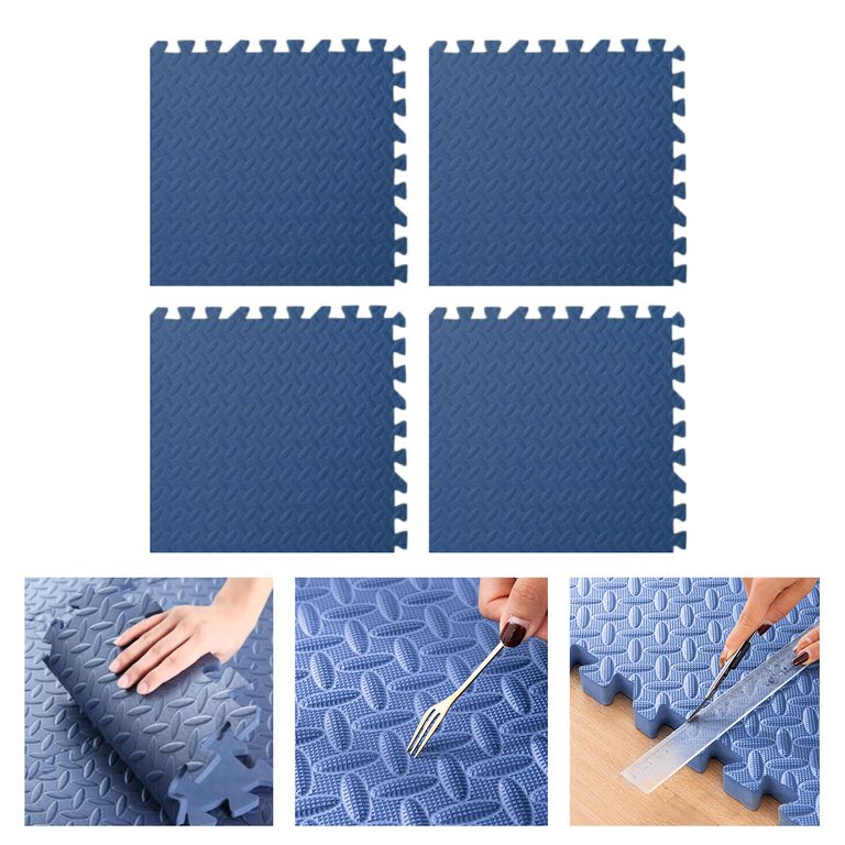 Alfombrillas De Espuma Para El Suelo Para Bebés Pack De 4 Azul