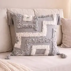 COLETTE - Funda de Cojín Boho Laberinto 45 x 45
