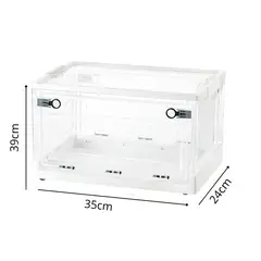 CRUSEC - Organizador Apilable Plegable Con Tapas Oficina