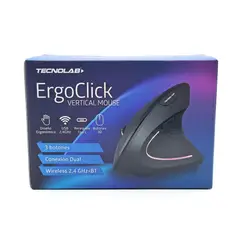 TECNOLAB - MOUSE VERTICAL - ERGOCLICK - - INALAMBRICO USBBLUETOOTH