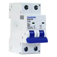 STANFORD - Interruptor Automatico Bipolar 20 A 2x20a Curva C 6ka