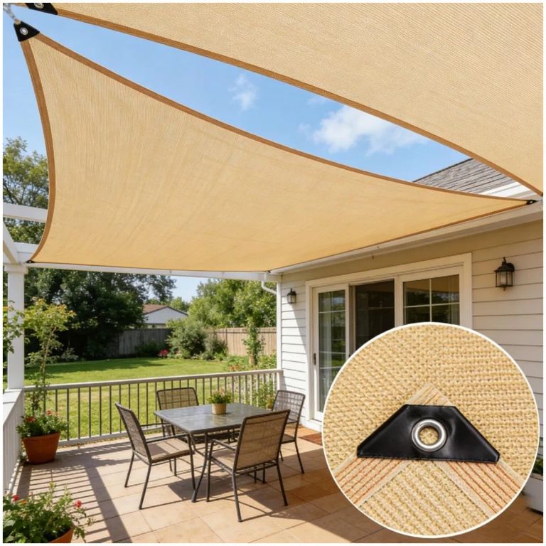 Toldo Vela Terraza Lona Sombreadora Toldo Jardin 4x5 Metros a $18.500