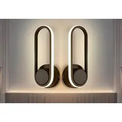 ARTIHOGAR - Pack 2 Lamparas Aplique Pared Led 3 Tonos GIRATORIA