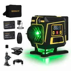 BROOKLYN - Nivel Laser Verde 12 Líneas 3D Autonivelante IP54