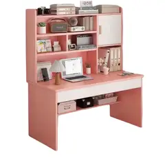 ACTUAL - Escritorio Infantil Juvenil con Repisas y Gabinete 100x45x156 cm Organizador Estudio Dormitorio