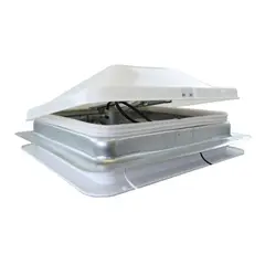 GENERICO - Claraboya Blanca Con Extractor 12V con Marco Interior 8cm Incluido HENGS