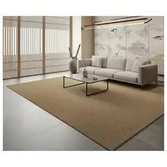 GENERICO - Alfombra Tejida yute Sisal 150x200 Unicolor marron Wym