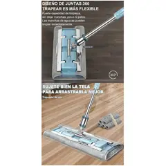 KUANGYE - Trapeador De Microfibra Spin 360° mágico Mop Con 6 almohadilla