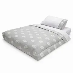 KINDERFLEX - Set Cama Transición 100% Algodón Elephant