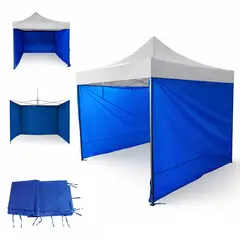 GENERICO - Lona Lateral Impermeable 3x3x3m Para Toldo exteriores AZUL camping