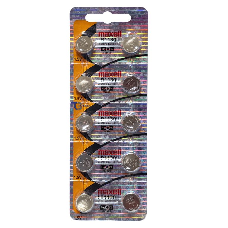 Pack 10 Pilas LR1130 (AG10) 1.5v Tipo Botón Holograma