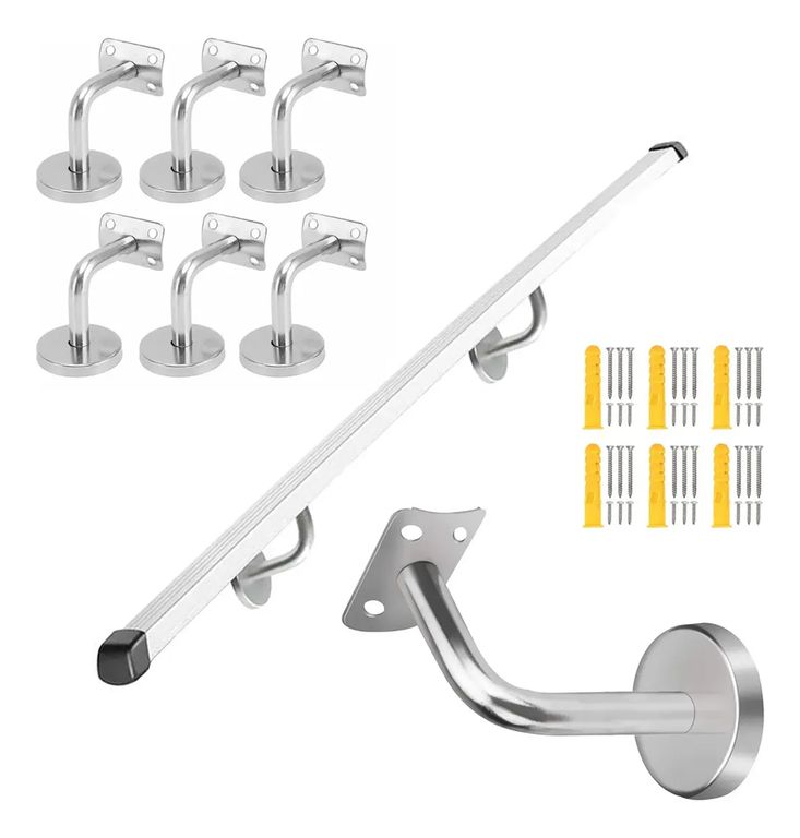 6 Pack Soportes De Pasamanos De Escalera De Acero Inoxidable