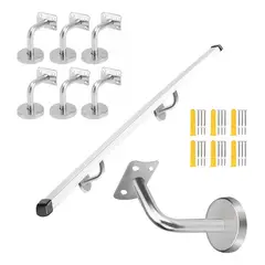 GENERICO - 6 Pack Soportes De Pasamanos De Escalera De Acero Inoxidable