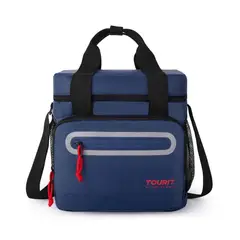 TOURIT - Lonchera Térmica Work 20 latas 14L Impermeable Azul Oscuro