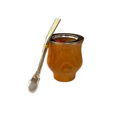EL BUEN PASTOR - Mate Camionero de Madera Algarrobo mas Bombilla