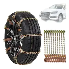 GENERICO - Cadena Nieve Set 10u Auto Camioneta Ajustable Acero 165-215
