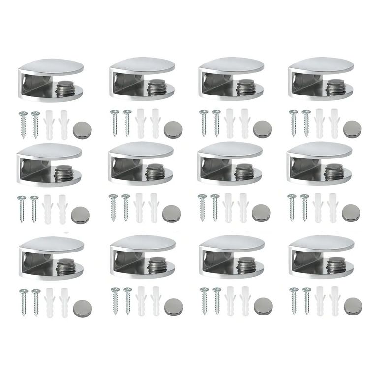 12 Set Soporte Metálico Acrílico Publicidad Mostrador Vidrio