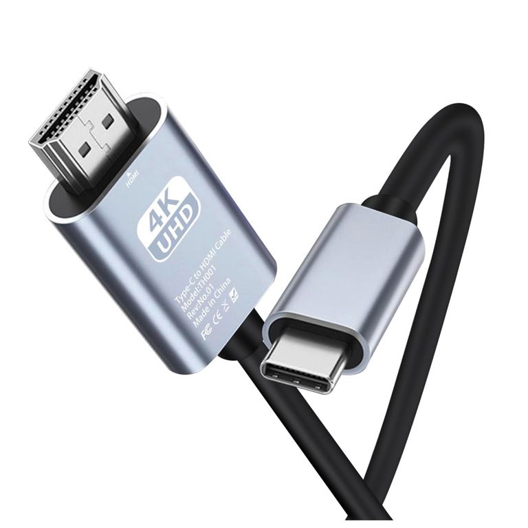 Adaptador USB-C a HDMI 4K 2 Metros para Laptop y Celular
