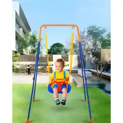 GENERICO - Columpio Triple Infantil con Estructura Firme