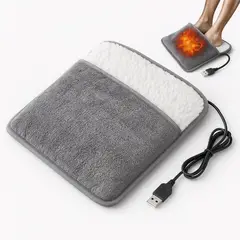 GENERICO - Calienta Pies USB Portátil Eléctrico Recargable - Gris
