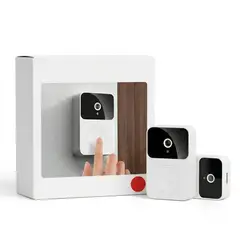 IRM - Timbre Inalambrico Pack 2 Wifi Camara Seguridad Video Portero Smart App Celular Vision FIGOIMPORT