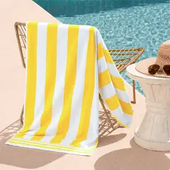 NAUTICA - Toalla de playa 100% Algodón 163x81 CABANA amarilla