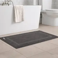 NAUTICA - Toalla de piso SIGNATURE Home 100% algodón 45x76cm gris oscuro