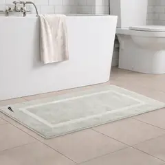 NAUTICA - Toalla de piso SIGNATURE Home 100% algodón 45x76cm gris claro