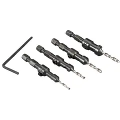 MAKITA - Set Brocas Avellanado 4pzs 6-8-10-12mm Cortas D-73455