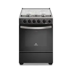 MADEMSA - Cocina a Gas 4 Platos Horno Vapor y Temporizador FM4TPC Negra
