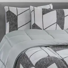 ZAHR - PLUMON CORAL ESTAMPADO 2 PLAZAS GRIS