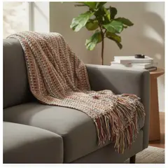 GENERICO - Manta Decorativa Tejida Para Sofá O Pie De Cama 130x180 Cm