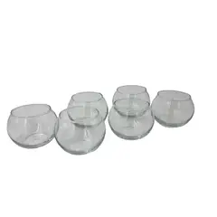 GENERICO - Florero Pecera de vidrio Pack 6 Unidades (5x5 cm)