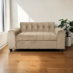 DISEÑOS VALESTRINI - SOFA TRES CUERPOS BRAZO REDONDO EN FELPA