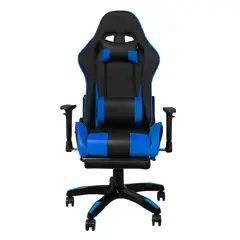 NIBIO - Silla Gamer Gc181 Reclinable 180° Apoya Pies Brazos Azul