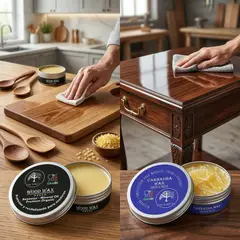 SOY VIRUTA - Pack Cera Madera Restaurar Chile - Cera de Abejas 100 ml + Carnauba 100 ml Grado Alimenticio