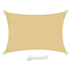 KUANGYE - Toldo Terraza Malla 6mx4m Vela Sombra Rectangular Con cuerda