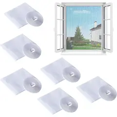 KUANGYE - Pack 6 Malla Anti Mosquitos Cortina Mosquitera Con Velcro 130 cm x 150 cm