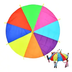 KUANGYE - Paracaida Arcoiris De Psicomotricidad 2 Metros 8 Tirantes